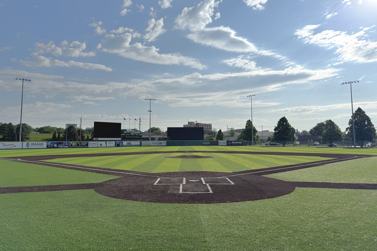 Bismarck Municipal Ballpark- a view from behind home plate