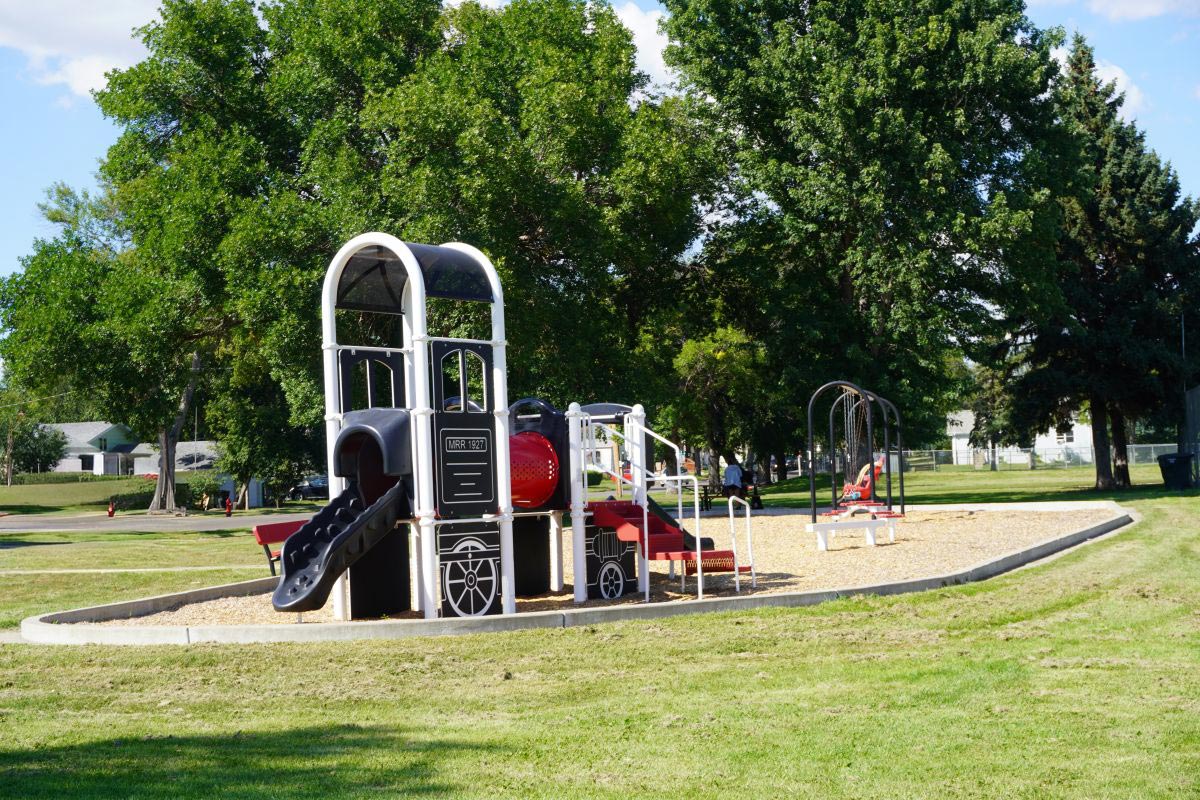 16th St. Playground surrounded by trees