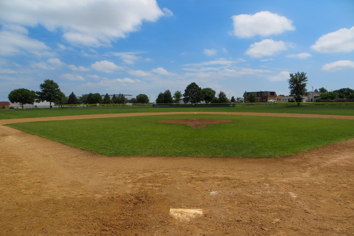 view from home plate at Haaland Field
