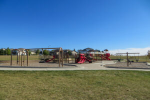 wide angle view of the playground at New Generations Park