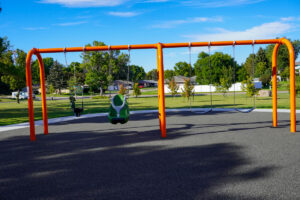 swing set at North Central Park