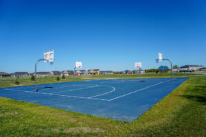 basketball court with 4 hoops at South Meadows Park