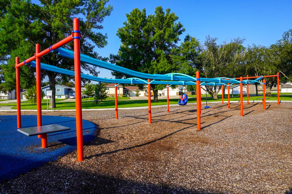 swing on a playground at Wachter Park