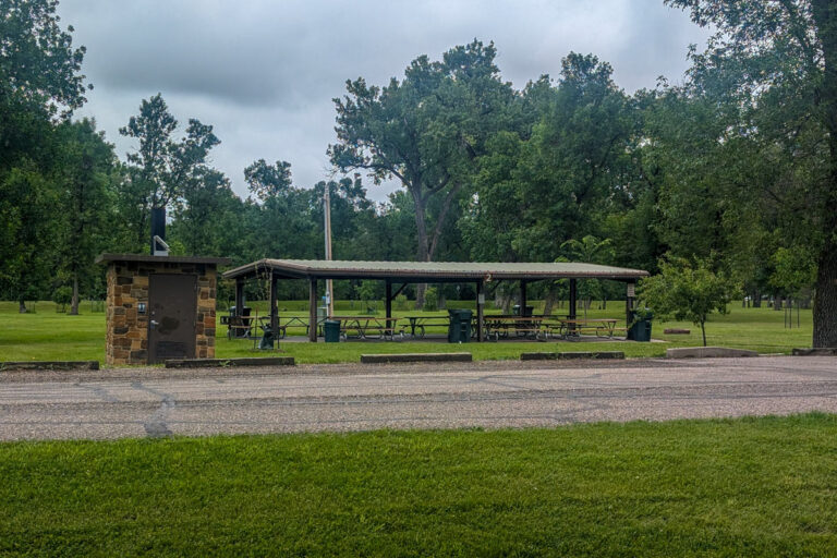 outdoor picnic shelter 2 in a park