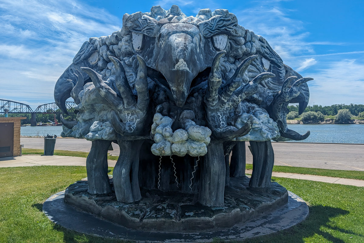 Thunderbirds eagle sculpture