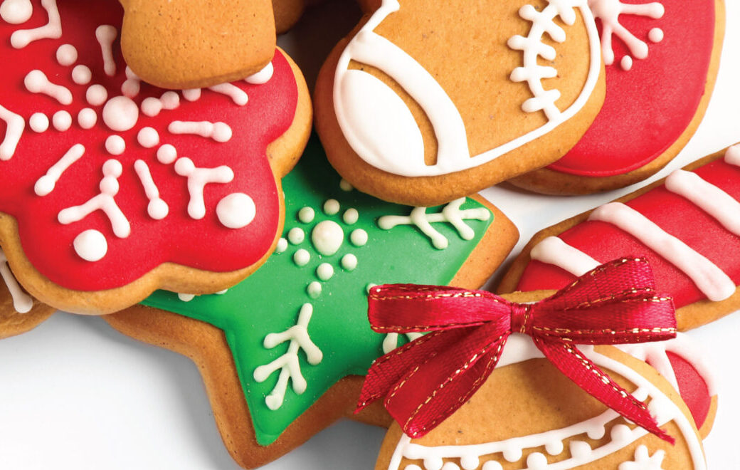 frosted Christmas cookies